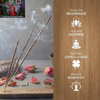 Palo Santo Rose Natural Masala Cleansing Incense Sticks - 12 Packets (15G Each)