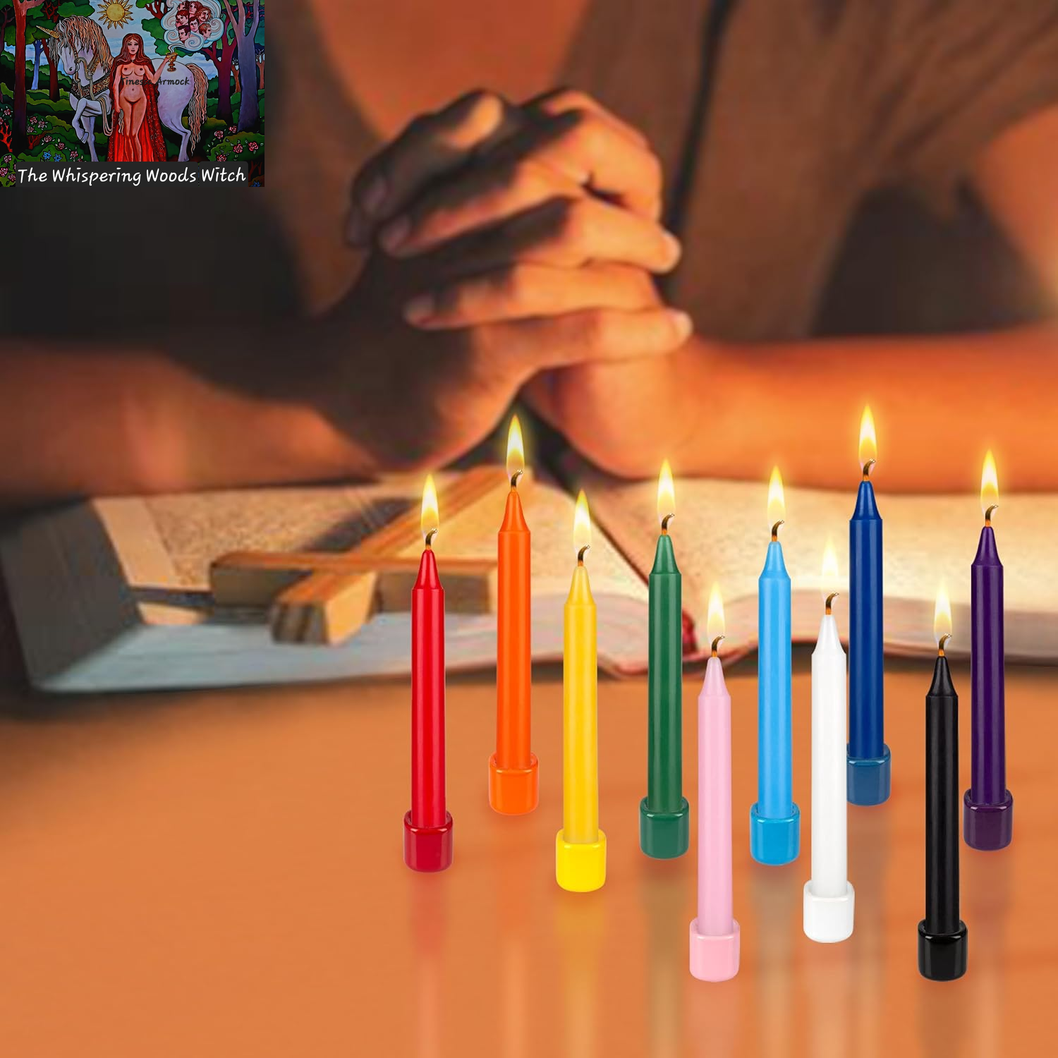 20 Pcs Unscented Black Exquisite Mini Taper Spell Candles, 4 Inch Tall X 1/2 Inch Diameter, Magic Chimes, Enchantment, Casting Rituals, Witchcraft, Wiccan, Altar, Metaphysical