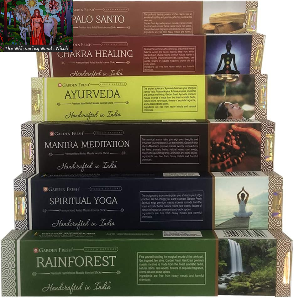 Masala Incense Sticks Variety Pack #2 and Incense Stick Holder Bundle with 12 Handcrafted Fragranaces