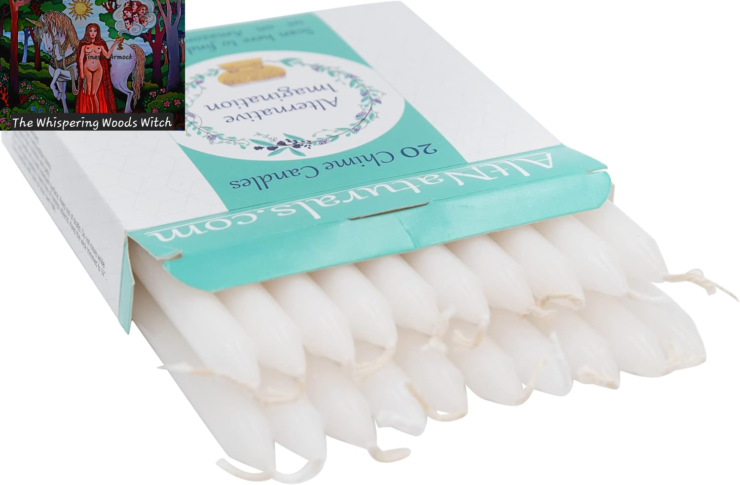 Set of 20 White, Unscented, 4 Inch Tall Chime Candles (Altar, Spell)