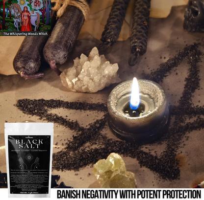 Black Salt for Protection 2Oz (56G) - Sal Negra - Essential Wiccan & Witchcraft Supplies for Rituals, Spells, and Purification - Premium Sal Negra for Brujeria, Spiritual Cleansing.