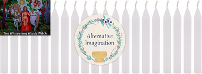 Set of 20 White, Unscented, 4 Inch Tall Chime Candles (Altar, Spell)