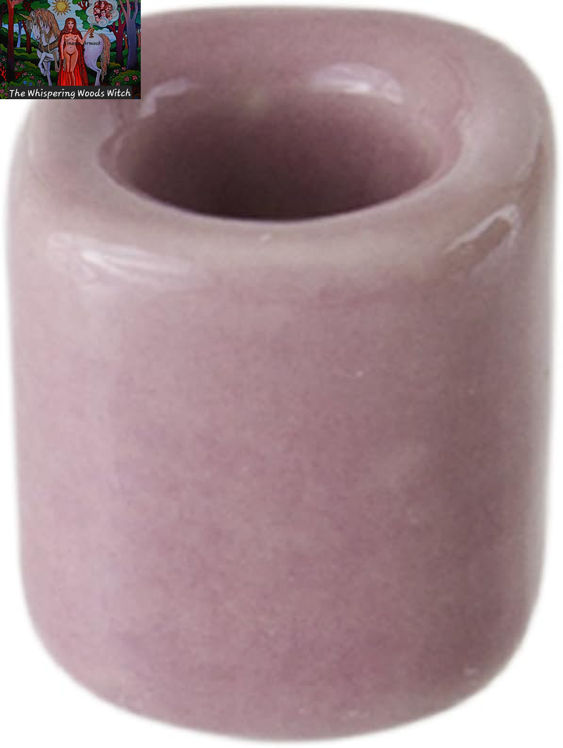 10 Pcs Lavender Ceramic Chime Ritual Spell Candle Holders, Great for Casting Chimes, Rituals, Spells, Vigil, Witchcraft, Wiccan Supplies & More