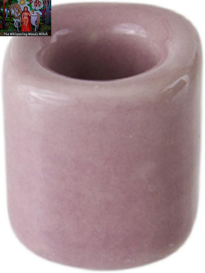 10 Pcs Lavender Ceramic Chime Ritual Spell Candle Holders, Great for Casting Chimes, Rituals, Spells, Vigil, Witchcraft, Wiccan Supplies & More