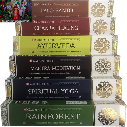 Masala Incense Sticks Variety Pack #2 and Incense Stick Holder Bundle with 12 Handcrafted Fragranaces