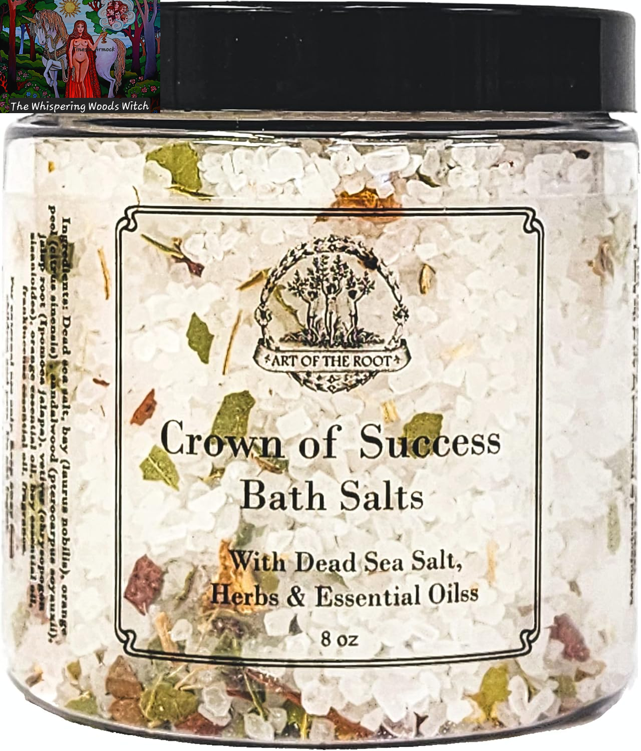 Crown of Success Bath Salts 8 Oz | Handmade with Herbs & Essential Oils | Success, Prosperity, Victory & Achievement Rituals | Hoodoo Wiccan Pagan Magick