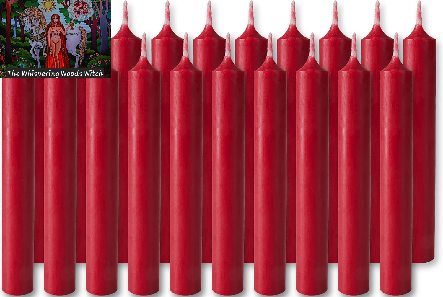 Mini Taper Candles 20 Pcs - Dark Red (Bordeaux) - 3¾ X ½ Inches Unscented Candles for Rituals, Spells, Witchcraft, Wedding, Home Decor and Party