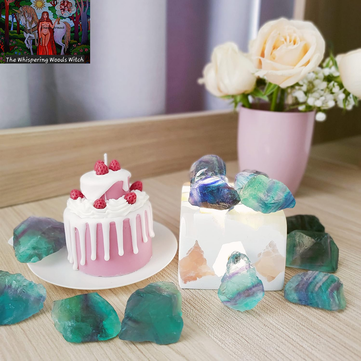 1 Lb Rough Crystals Bulk Raw Rainbow Fluorite Healing Stones for Tumbling, Wire Wrapping, Wicca Reiki,Meditation