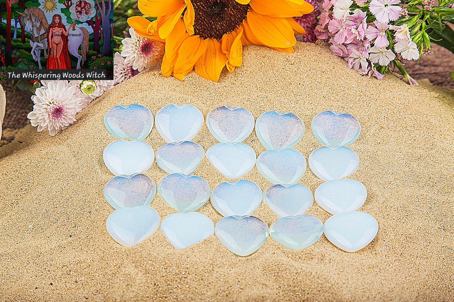 20 Pcs 30Mm Opalite Crystal Tumbled Stone Gemstone Heart Pocket Stone,Healing Plam Crystal,Home Decoration,Chakra Hearling