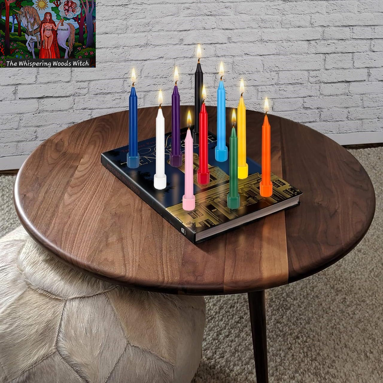 20 Pcs Unscented Black Exquisite Mini Taper Spell Candles, 4 Inch Tall X 1/2 Inch Diameter, Magic Chimes, Enchantment, Casting Rituals, Witchcraft, Wiccan, Altar, Metaphysical