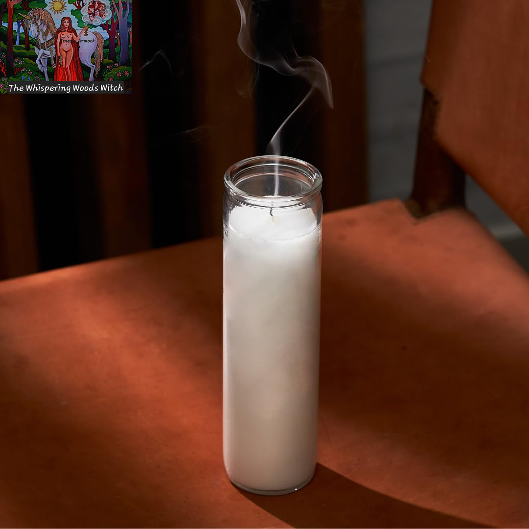 2X8 Inch 7 Day White Pillar Candles in Glass Set of 3, 90 Hour Burn Time, Unscented Prayer Candles for Memorials and Vigils