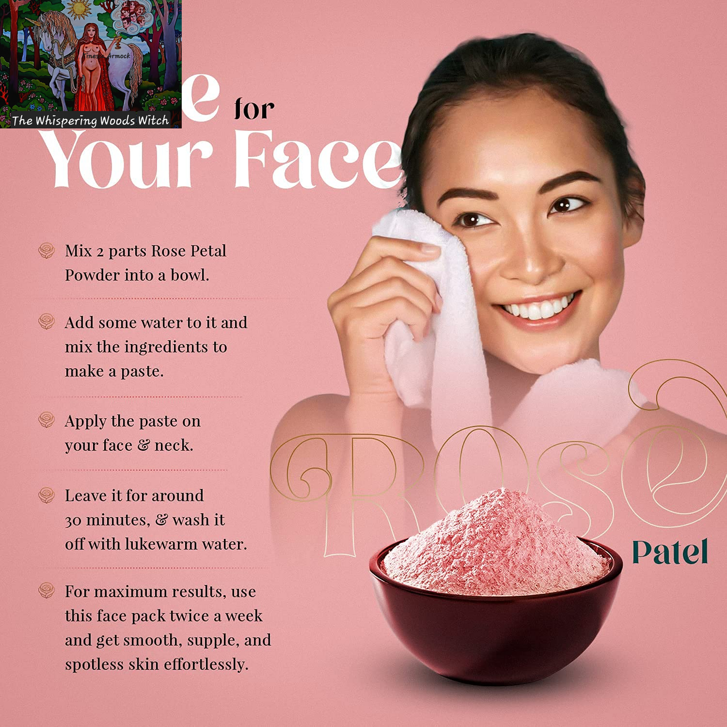 Rose Petal Powder for Facial/Hair Mask Formulation, Skin 100% Organic | 100 Grams (3.53 Ounces)| Henna Cosmetics