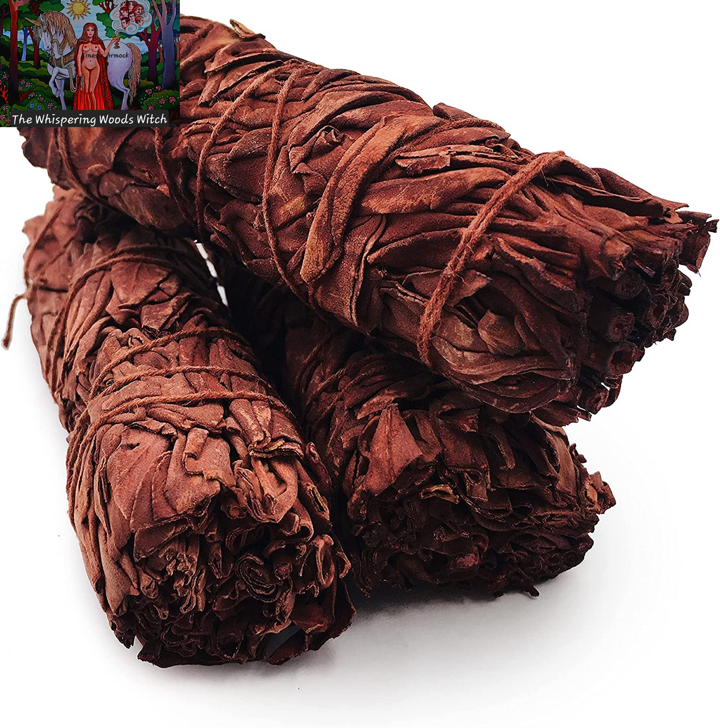 White Sage Bundle with Dragons Blood Incense Resin - Sage Sticks for Spiritual Cleansing, Stress Relief, Witchcraft Supplies, Home Fragrance - 3 Pack