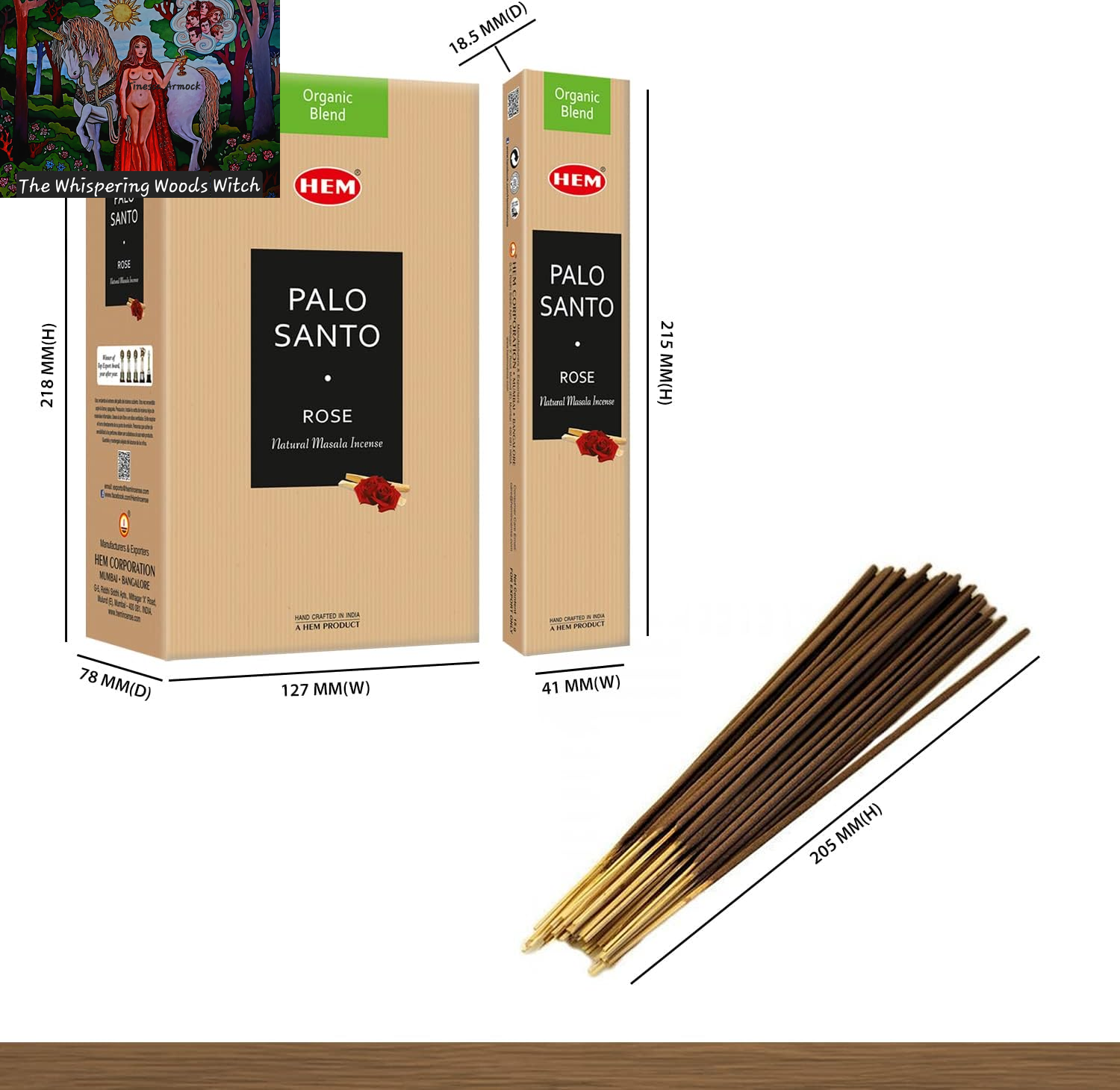 Palo Santo Rose Natural Masala Cleansing Incense Sticks - 12 Packets (15G Each)