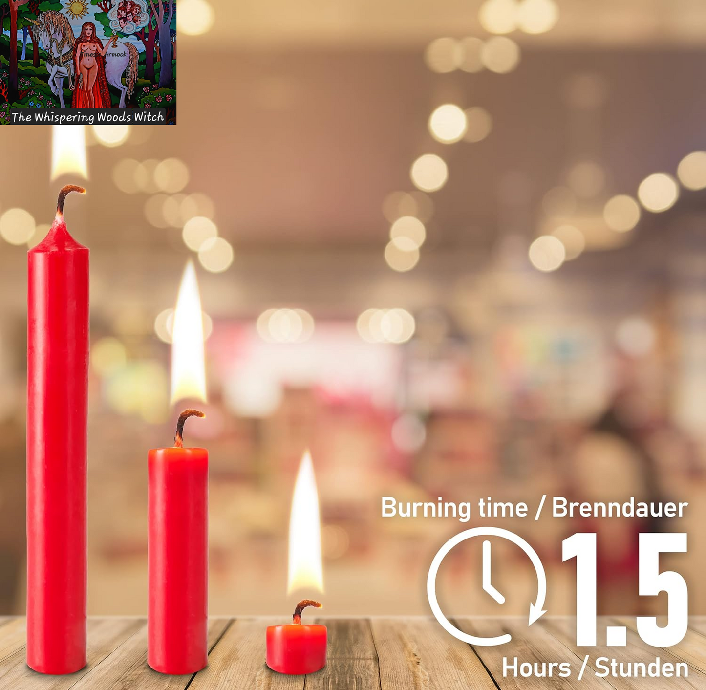 Mini Taper Candles 20 Pcs - Red - 3¾ X ½ Inches Unscented Candles for Rituals, Spells, Witchcraft, Wedding, Home Decor and Party