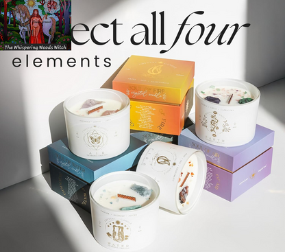 Aries, Leo, Sagittarius Gifts for Women - 12Oz Wood Wick Candles That Crackle with Crystals and Healing Stones. Healing Crystal Candles for Women Home Scented. Soy Wax, for Zodiac Birthdate