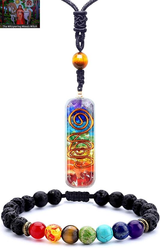 Chakra Necklace with Healing Crystals, Enhance Mindfulness, Discover Tranquility with Crystal Necklaces - Perfect Meditation Accessory, Thoughtful Gifts for Women.