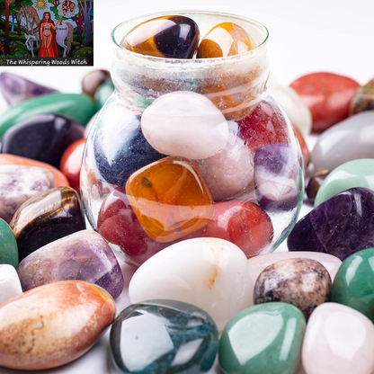 3Lbs Tumbled Crystals Bulk Polished Rocks Stones Healing Crystals and Stones for Tumbling Assorted Gemstone for Jewelry Making Healing Meditation Spiritual and Decor 15MM