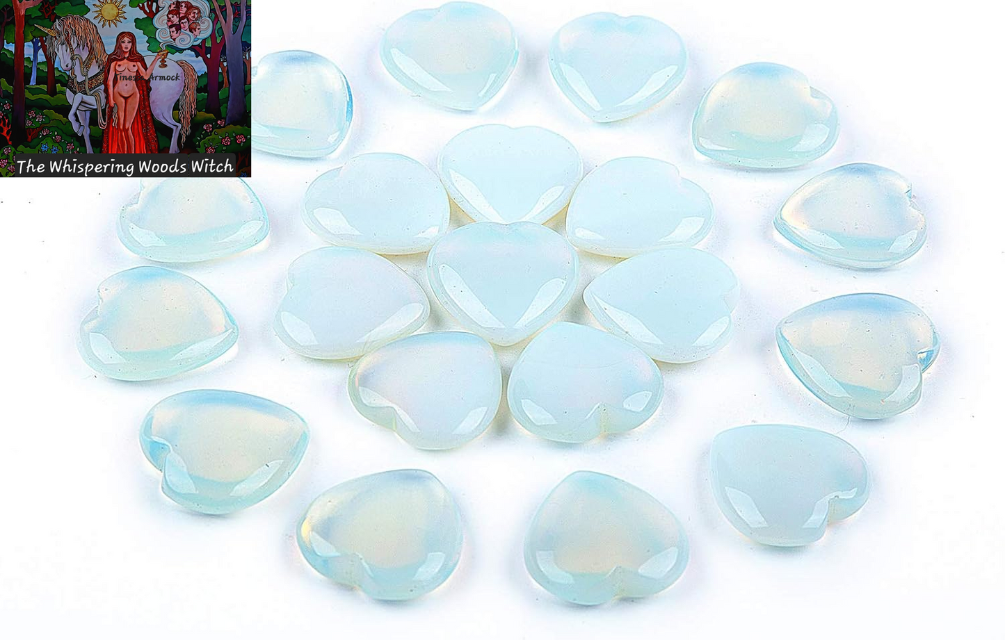 20 Pcs 30Mm Opalite Crystal Tumbled Stone Gemstone Heart Pocket Stone,Healing Plam Crystal,Home Decoration,Chakra Hearling