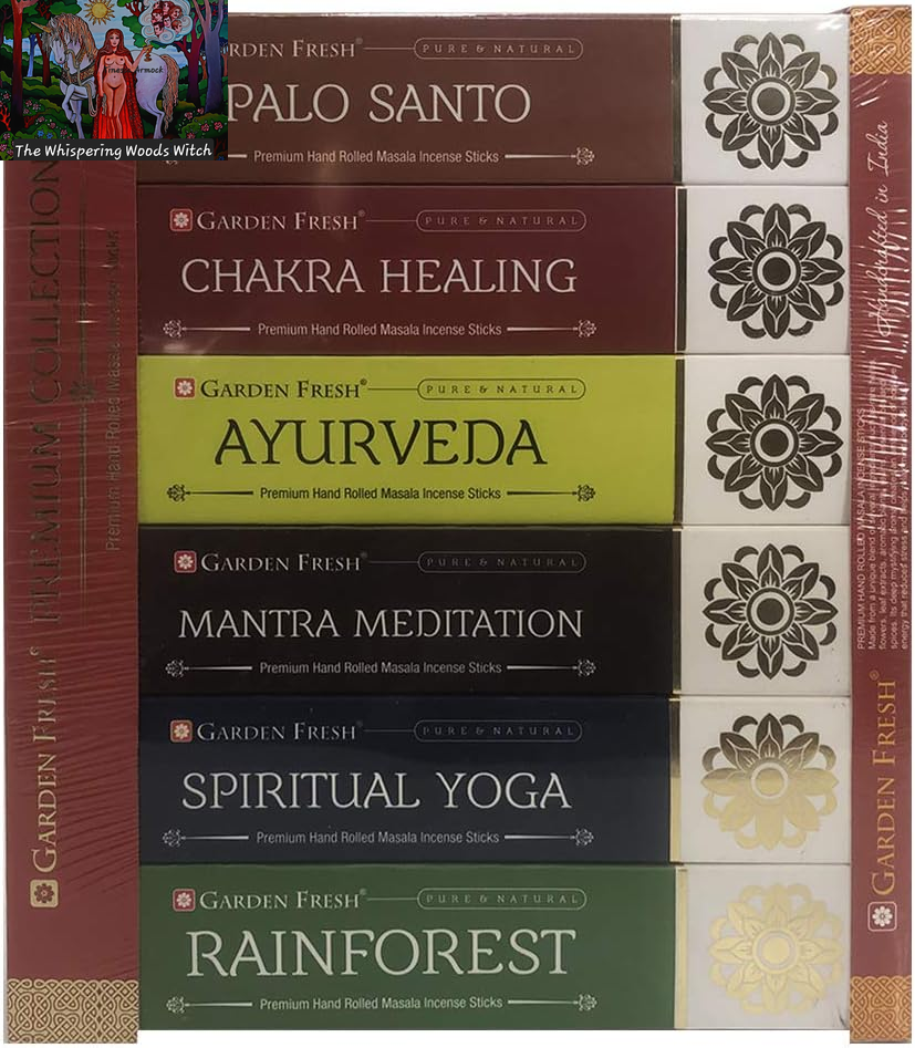 Masala Incense Sticks Variety Pack #2 and Incense Stick Holder Bundle with 12 Handcrafted Fragranaces