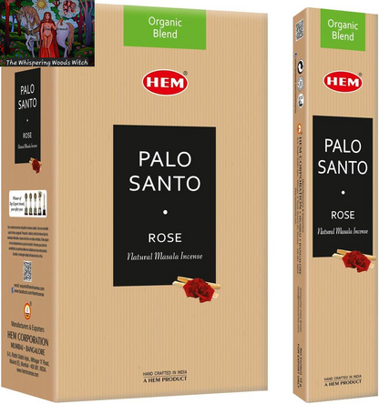 Palo Santo Rose Natural Masala Cleansing Incense Sticks - 12 Packets (15G Each)