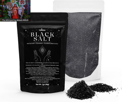 Black Salt for Protection 2Oz (56G) - Sal Negra - Essential Wiccan & Witchcraft Supplies for Rituals, Spells, and Purification - Premium Sal Negra for Brujeria, Spiritual Cleansing.