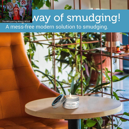 Smudge Candle for Cleansing House, Meditation, Chakra Healing, Aromatherapy | 3.5 Ounce Smudge Candle for Spiritual Cleansing (White Sage)