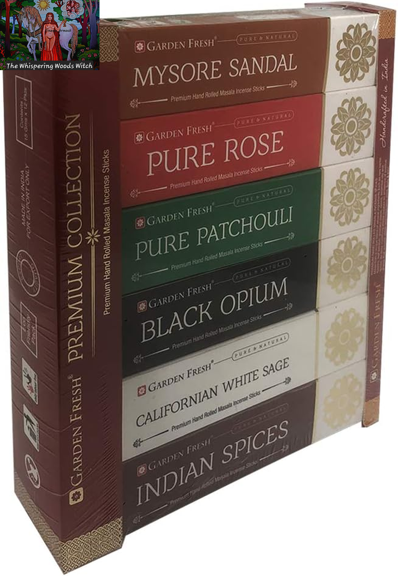 Masala Incense Sticks Variety Pack #2 and Incense Stick Holder Bundle with 12 Handcrafted Fragranaces