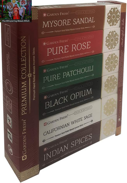 Masala Incense Sticks Variety Pack #2 and Incense Stick Holder Bundle with 12 Handcrafted Fragranaces