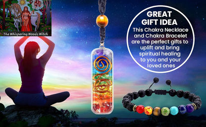 Chakra Necklace with Healing Crystals, Enhance Mindfulness, Discover Tranquility with Crystal Necklaces - Perfect Meditation Accessory, Thoughtful Gifts for Women.