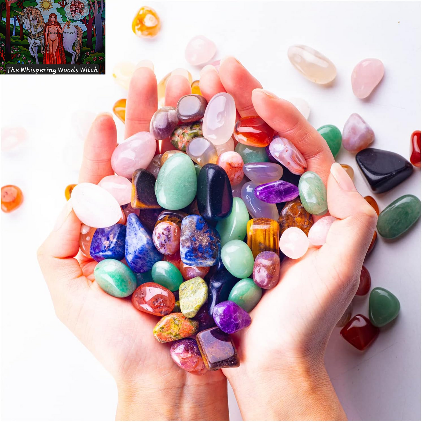 3Lbs Tumbled Crystals Bulk Polished Rocks Stones Healing Crystals and Stones for Tumbling Assorted Gemstone for Jewelry Making Healing Meditation Spiritual and Decor 15MM