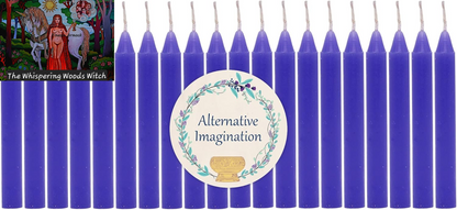 Set of 20 Purple, Unscented, 4 Inch Tall Chime Candles (Altar, Spell)