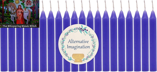 Set of 20 Purple, Unscented, 4 Inch Tall Chime Candles (Altar, Spell)