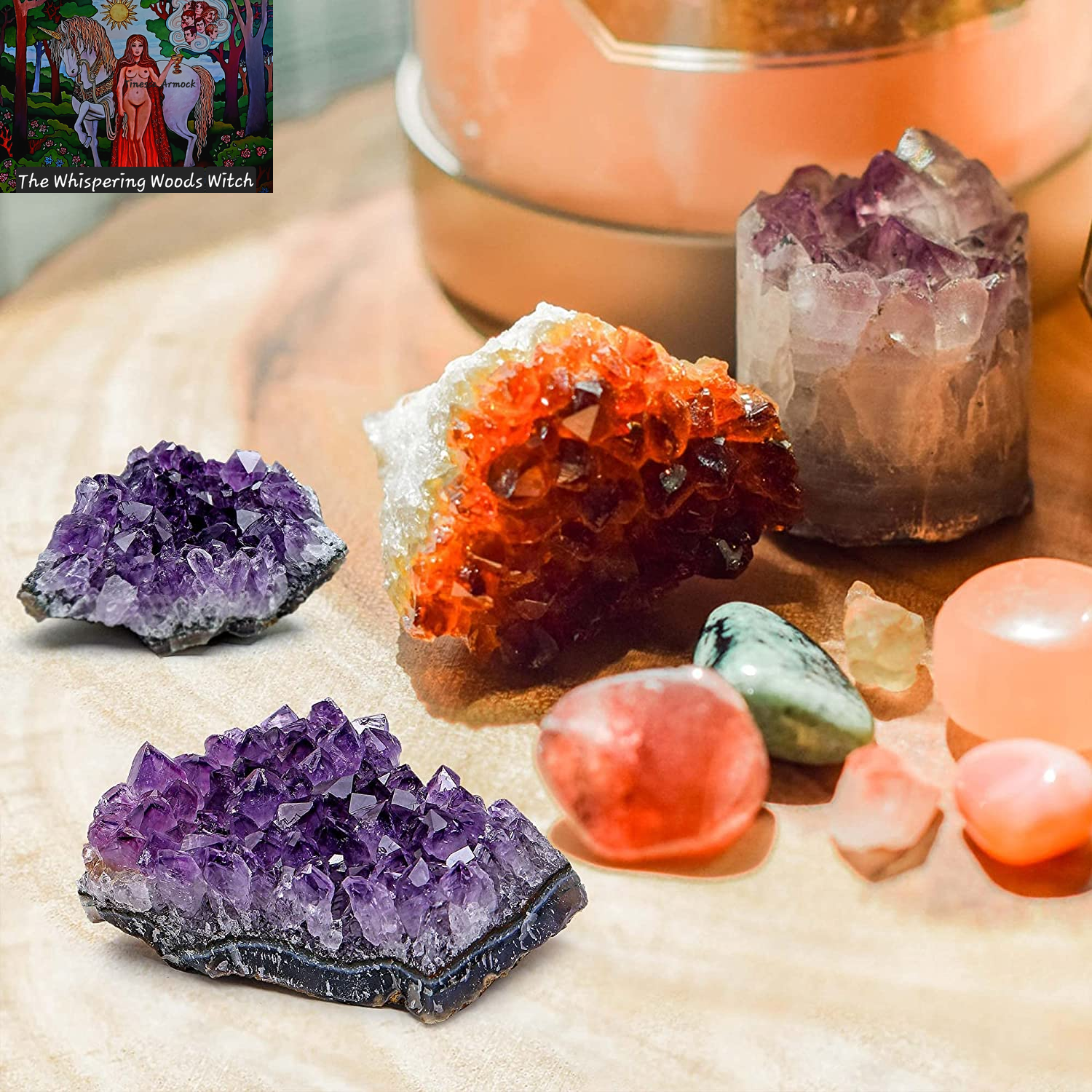 Natural Amethyst Geode Cave Healing Crystal Stones Rock Cluster Druzy Witchcraft Raw Amethyst Gemstone Specimen (0.18-0.33 Pound)