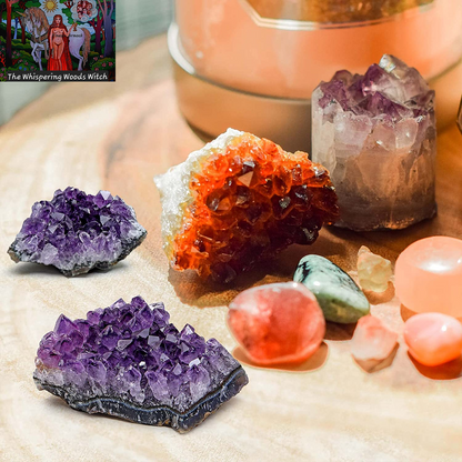 Natural Amethyst Geode Cave Healing Crystal Stones Rock Cluster Druzy Witchcraft Raw Amethyst Gemstone Specimen (0.18-0.33 Pound)