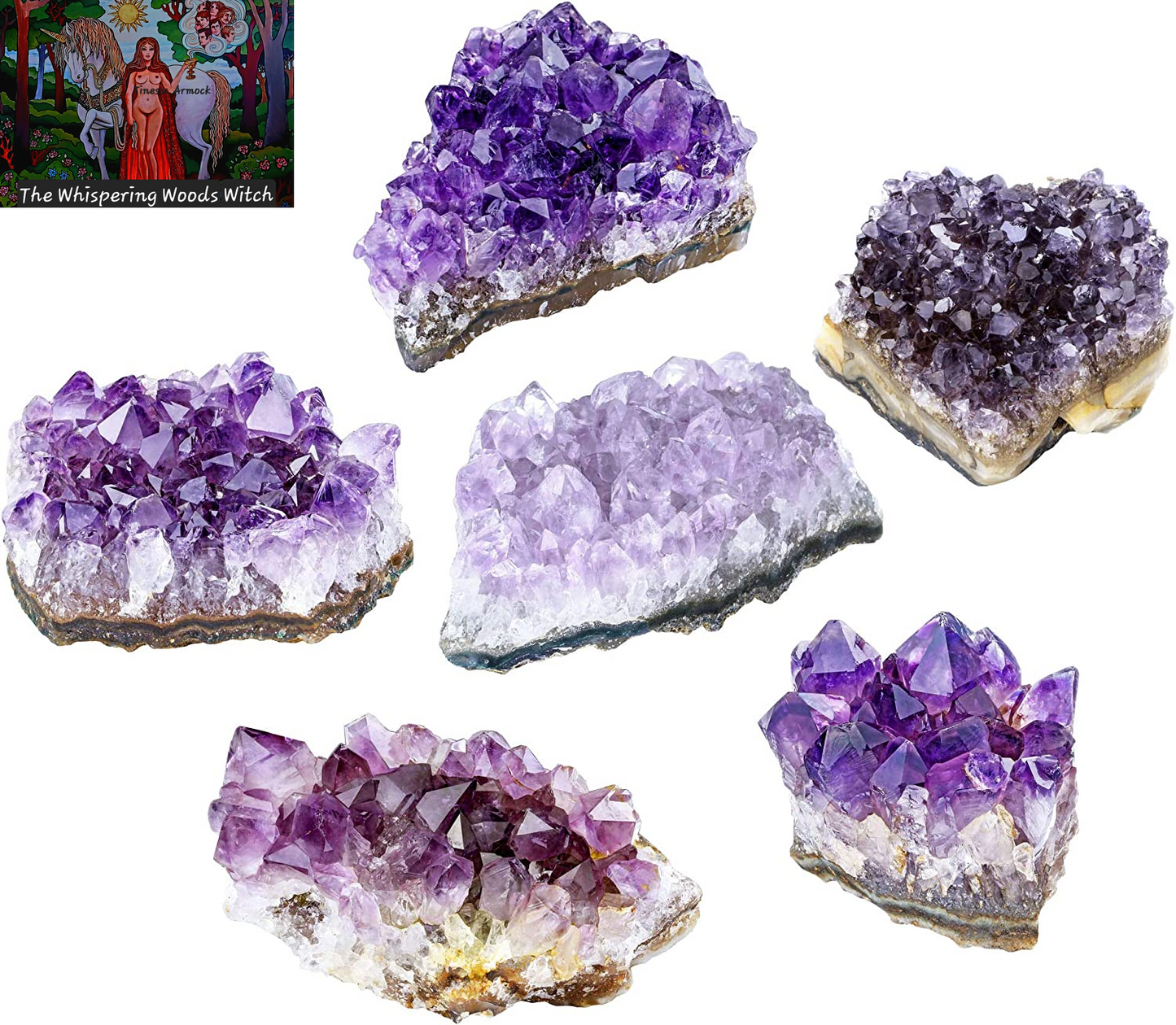 Natural Amethyst Geode Cave Healing Crystal Stones Rock Cluster Druzy Witchcraft Raw Amethyst Gemstone Specimen (0.18-0.33 Pound)