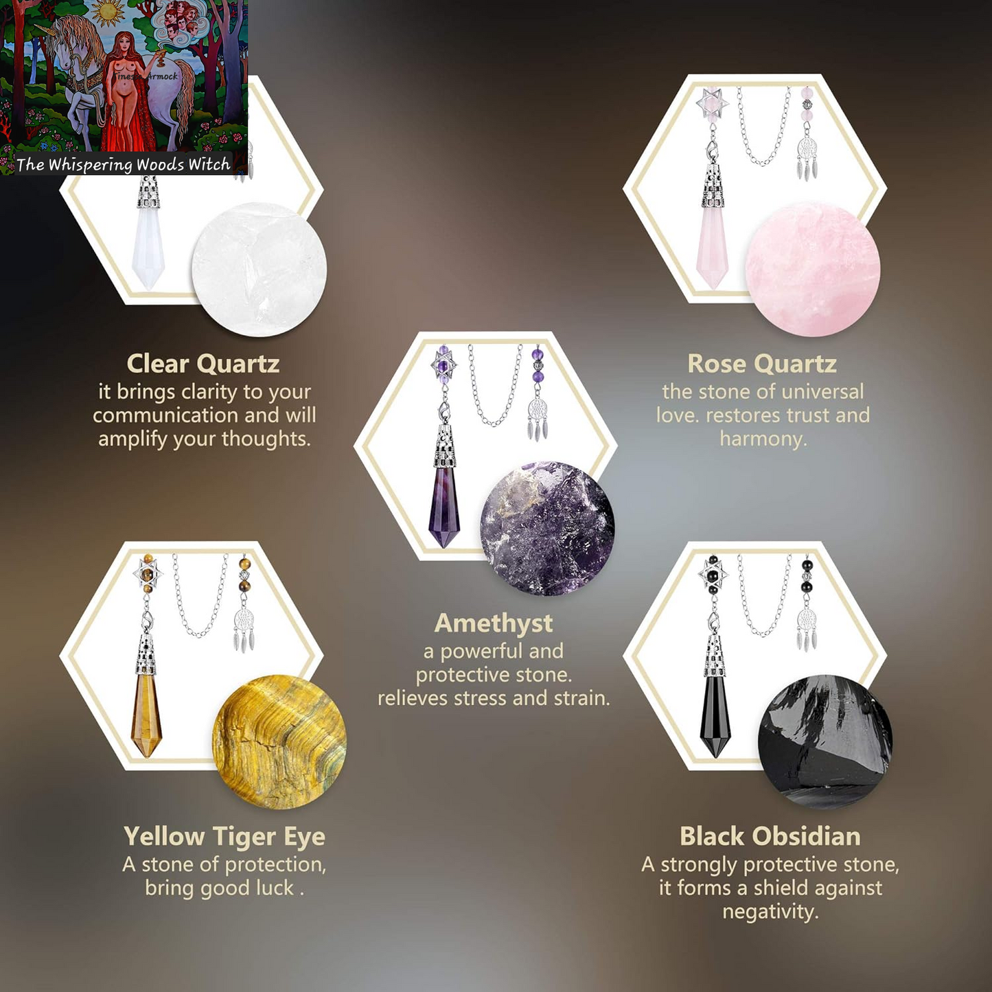 Natural Amethyst Crystal Dowsing Pendulum 12 Facet Reiki Healing Crystal Gemstone Point Pendulums for Divination Wicca Meditation Crystal Therapy