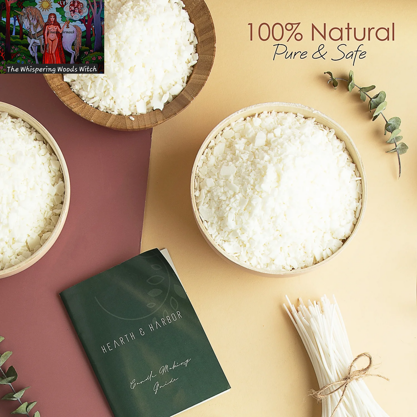 Natural Soy Candle Wax for Candle Making with DIY Candle Making Supplies, 10 Lbs Soy Wax Flakes with Accessories