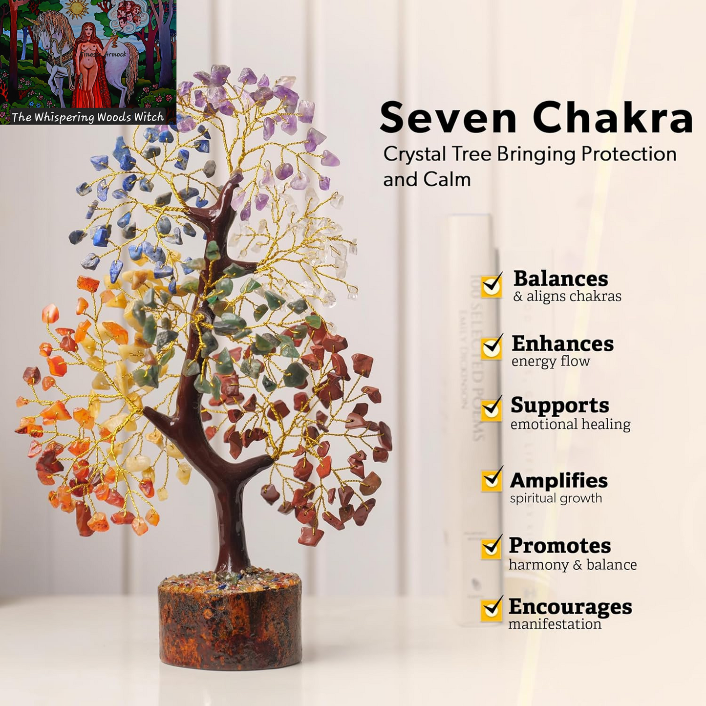 7 Chakra Tree of Life, Crystals and Healing Stones, Crystal Tree of Life, Gemstone Tree, House Warming Gifts New Home, Healing Crystals, Birthday Gifts for Women, New Home Gift Ideas, Return Gifts