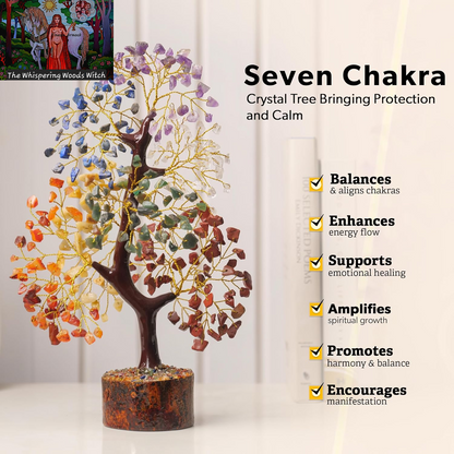 7 Chakra Tree of Life, Crystals and Healing Stones, Crystal Tree of Life, Gemstone Tree, House Warming Gifts New Home, Healing Crystals, Birthday Gifts for Women, New Home Gift Ideas, Return Gifts