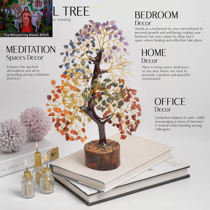 7 Chakra Tree of Life, Crystals and Healing Stones, Crystal Tree of Life, Gemstone Tree, House Warming Gifts New Home, Healing Crystals, Birthday Gifts for Women, New Home Gift Ideas, Return Gifts