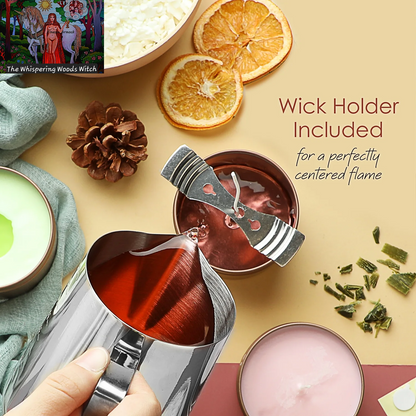 Natural Soy Candle Wax for Candle Making with DIY Candle Making Supplies, 2 Lbs Soy Wax Flakes with Accessories