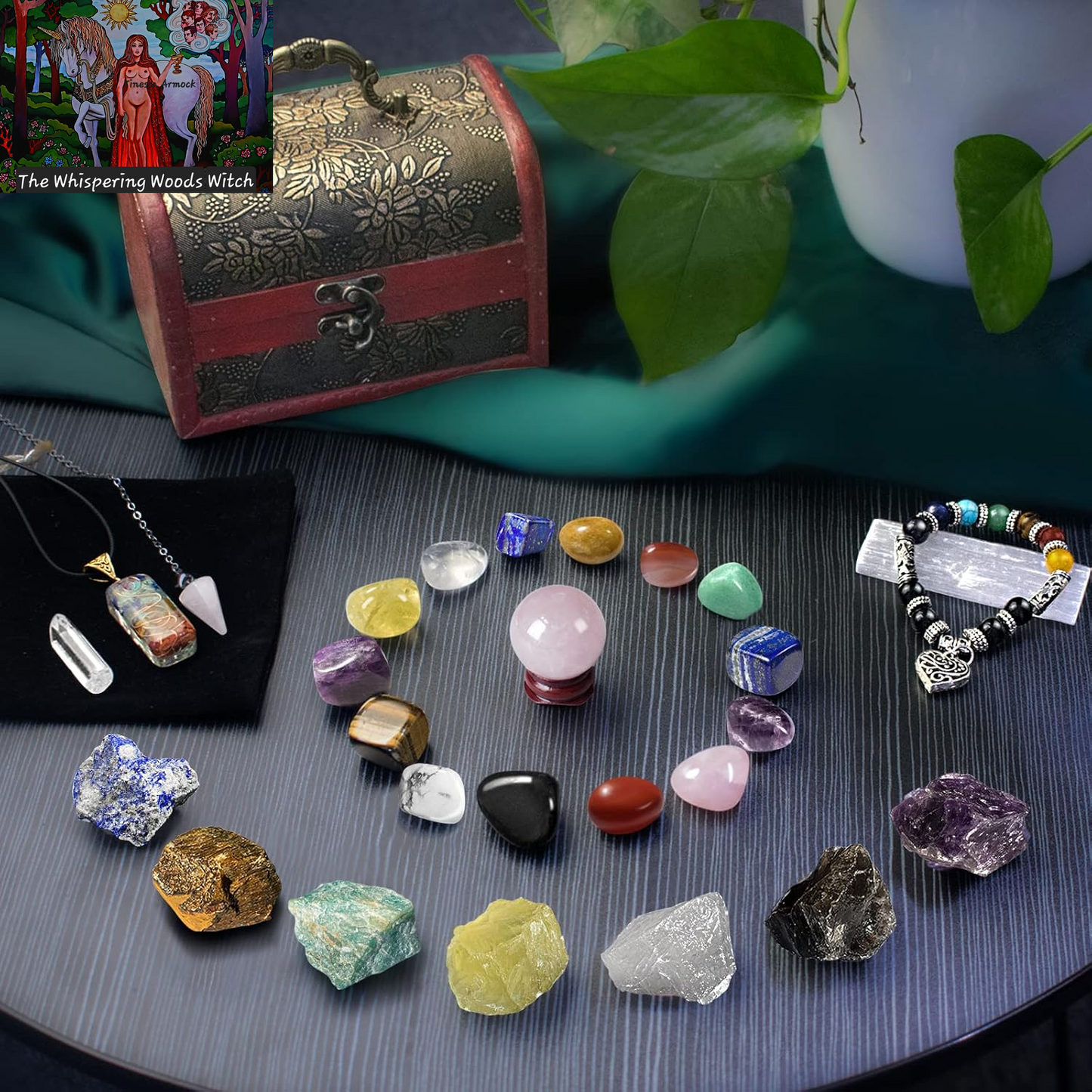 Healing Crystals Set, 28 Pcs Crystals and Healing Stones 7 Chakra Stones Kit for Beginners Raw Protection Reiki Spiritual Energy Meditation Natural Gem with Wooden Box, Crystals Gifts for Women