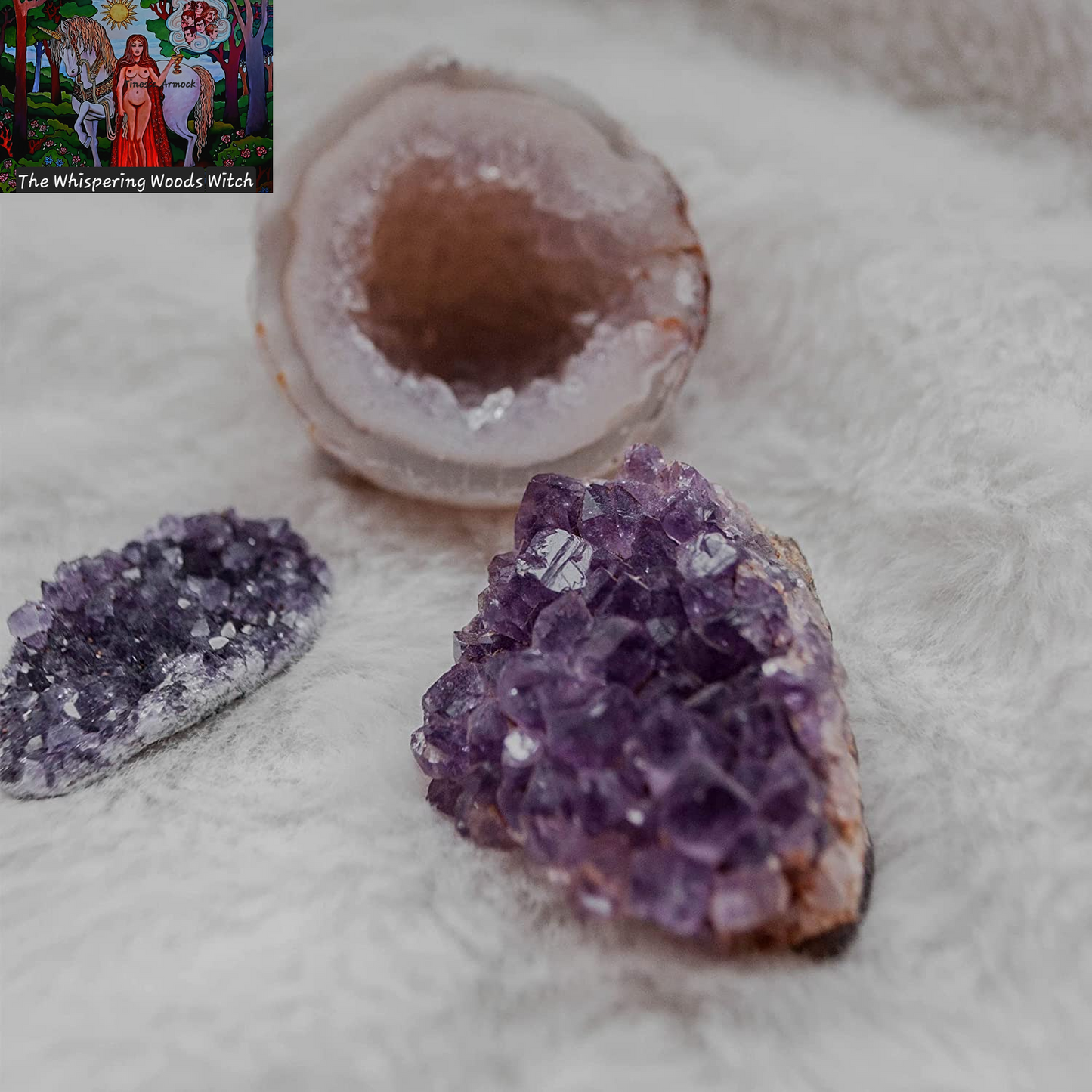 Natural Amethyst Geode Cave Healing Crystal Stones Rock Cluster Druzy Witchcraft Raw Amethyst Gemstone Specimen (0.18-0.33 Pound)