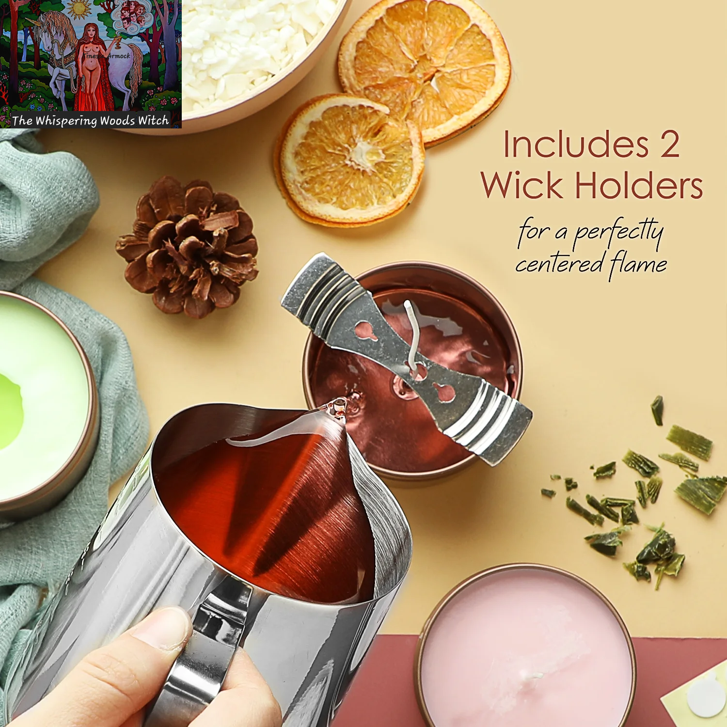 Natural Soy Candle Wax for Candle Making with DIY Candle Making Supplies, 10 Lbs Soy Wax Flakes with Accessories