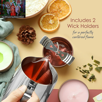 Natural Soy Candle Wax for Candle Making with DIY Candle Making Supplies, 10 Lbs Soy Wax Flakes with Accessories