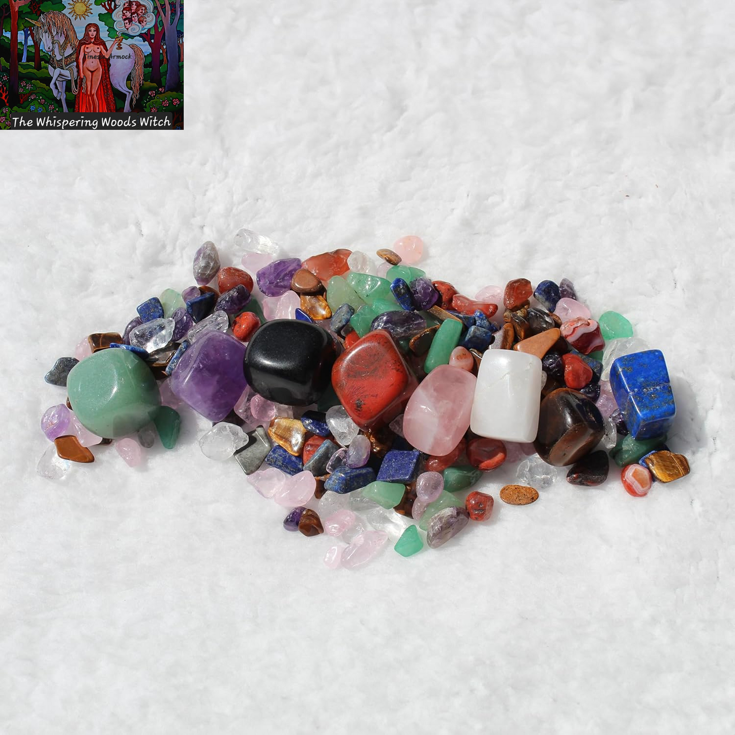 Chakra Stones Set of 7+1, Protection Crystals for Chakra Balancing, Healing Crystals and Stones for Crystal Therapy, Meditation & Reiki, Tumbled & Polished