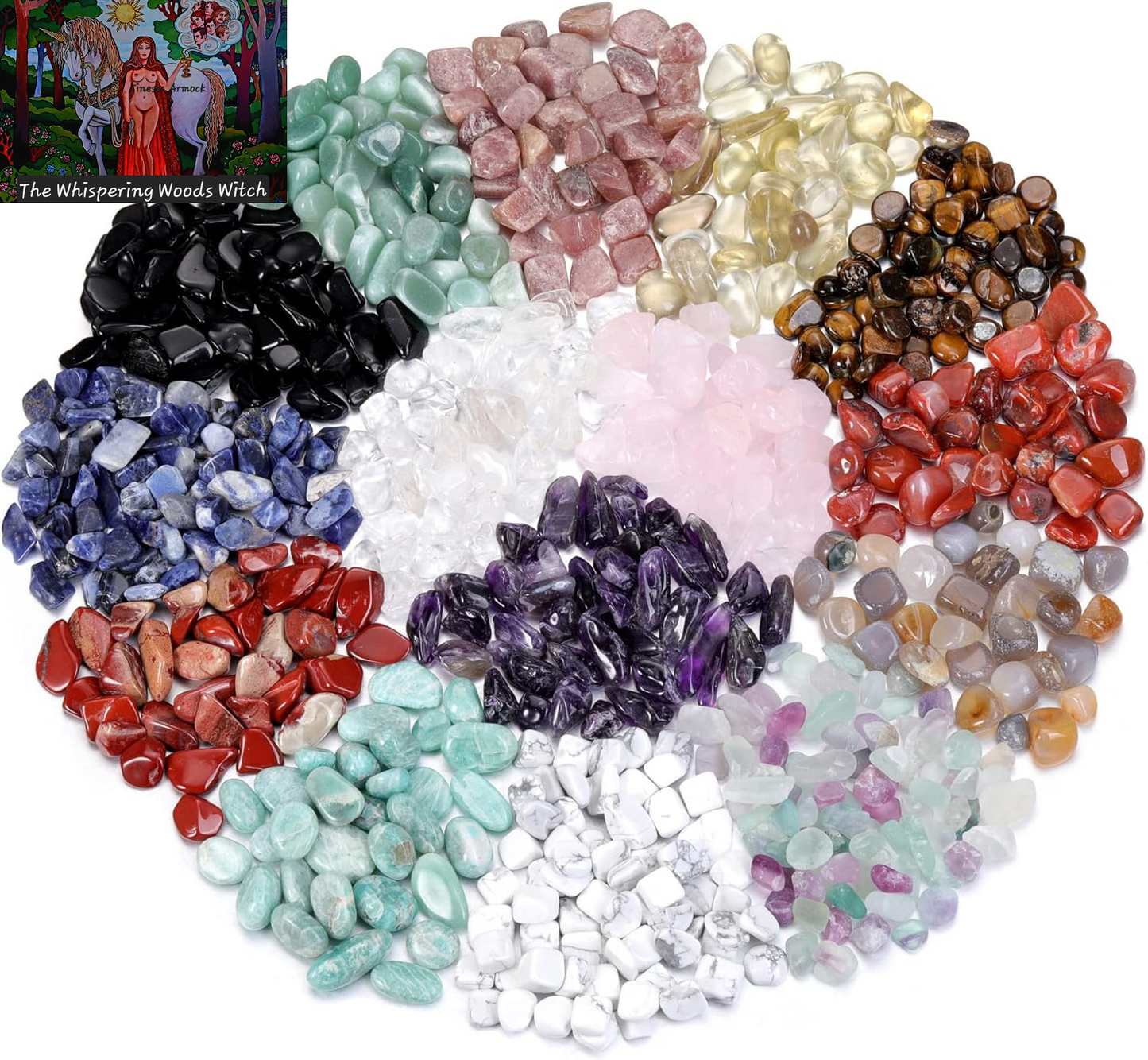 Assorted Healing Stones Crystals Bulk Tumbled Polished Stone Chips Natural Chakra Quartz Crystal Gemstones for Reiki Meditation Therapy Beginners Home Decor Christmas Gift