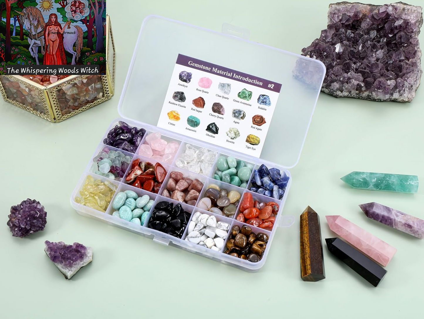 Assorted Healing Stones Crystals Bulk Tumbled Polished Stone Chips Natural Chakra Quartz Crystal Gemstones for Reiki Meditation Therapy Beginners Home Decor Christmas Gift