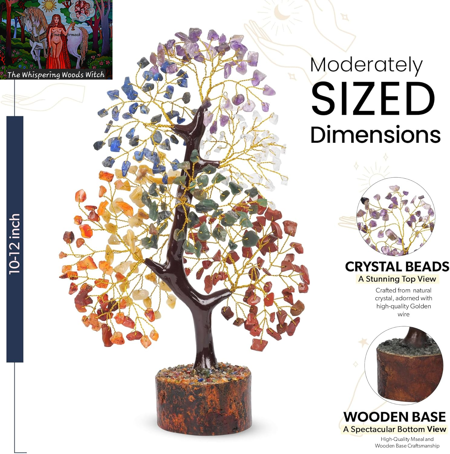 7 Chakra Tree of Life, Crystals and Healing Stones, Crystal Tree of Life, Gemstone Tree, House Warming Gifts New Home, Healing Crystals, Birthday Gifts for Women, New Home Gift Ideas, Return Gifts